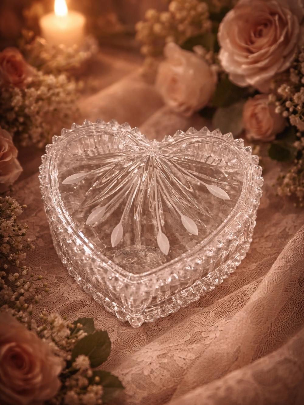 Wedgewood Heart Shaped Trinket Box